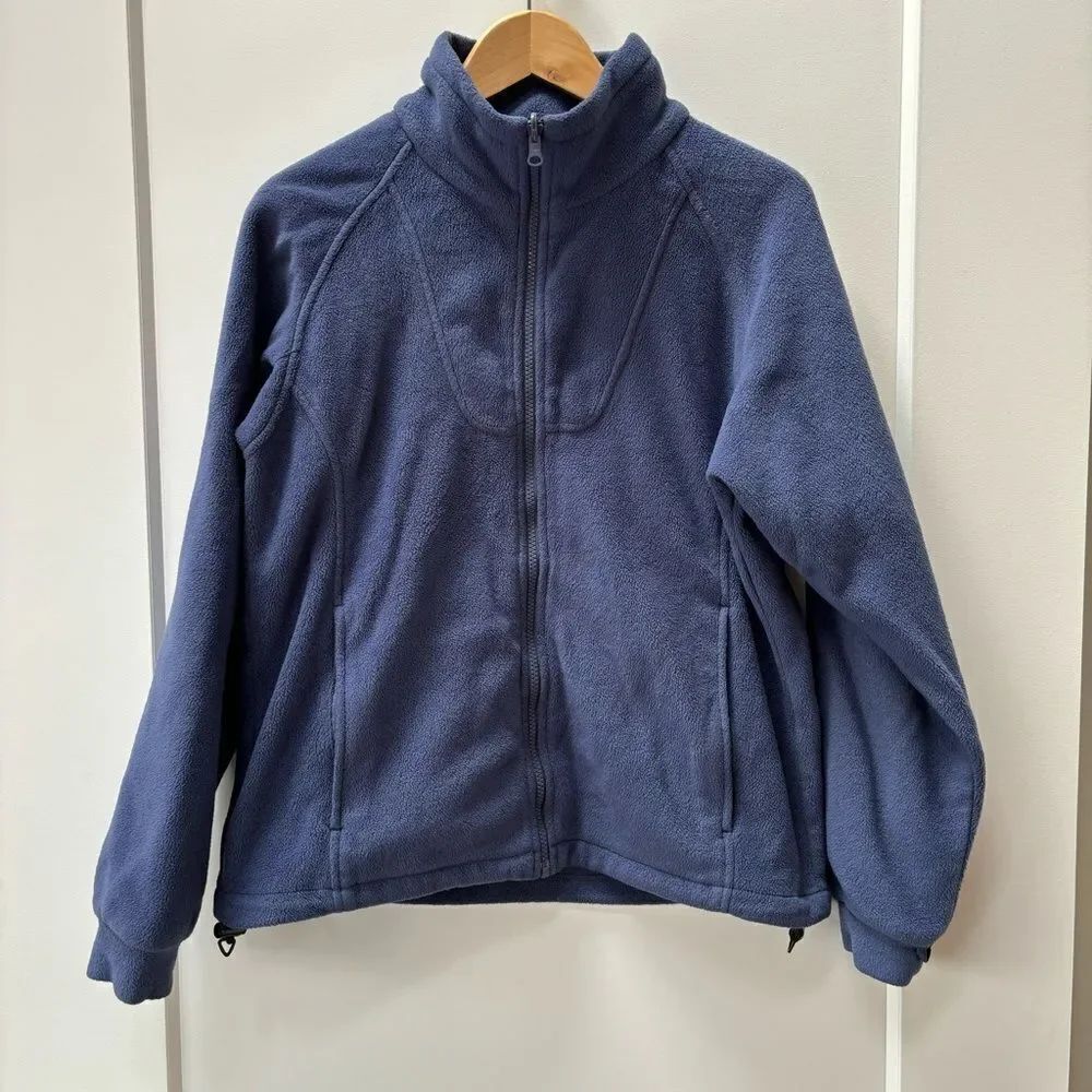 Columbia blue fleece w pockets zip front woman size M